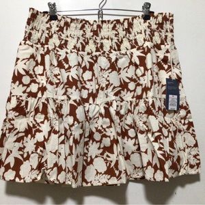 Women summer high waist mini skirt size XL cotton